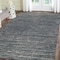 Homeroots 9' X 12' Gray and Blue Striped Stain Resistant Indoor Outdoor Area Rug 531663 - alternate 7