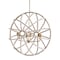 Homeroots White And Gold Empire Six Light Metal and Beads Dimmable Chandelier 611337 - alternate 4