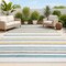 Jonathan Y Janus Classic Coastal Ticking Stripe Reversible Machine-Washable Cream/Navy 8 ft. x 10 ft. Area Rug SVH104A-8 - alternate 1