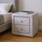 Homeroots 21" Light Gray Wood Two Drawer Nightstand 489769 - alternate 4