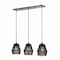 Jonathan Y Ibiza Island 30" 3-Light Woven Rope/Metal Bohemian Coastal LED Linear Pendant, Black JYL1124B - alternate 1