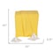 Homeroots 50" X 60" Yellow Woven Cotton Throw Blanket with Tassels 548941 - alternate 4