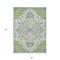 Homeroots 8' X 10' Artichoke Green Blue And Ivory Oriental Washable Indoor Outdoor Area Rug 596605 - alternate 8