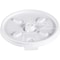 Dart Lid for 8 oz. Hot Cup, Flat, Lock Back Tear Tab, White, Pk1000 8FTL - alternate 1