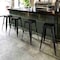 Flash Furniture 4PK 30"H Backless Distressed Black Metal Barstool 4-ET-BT3503-30-BK-GG - alternate 8