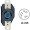 Leviton 20A 250V Black Industrial Grade L6-20R Locking Outlet Receptacle 065-02320 - alternate 1