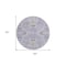 Homeroots 8' Lavender Purple And Gray Round Floral Washable Indoor Outdoor Area Rug 605481 - alternate 7