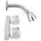 Dura Faucet 2 Valve Single Piece Wall Mount 8 Center Distance Crystal Acrylic Knob Handle DF-SA601A-CP - alternate 4