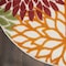 Homeroots 4' Red Green Orange Yellow And Ivory Round Floral Indoor Outdoor Area Rug 546646 - alternate 7