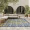 Homeroots 8' X 11' Ivory Blue And Yellow Trellis Indoor Outdoor Area Rug 546810 - alternate 8