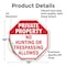 Signmission Private Property No Hunting or Tres, 10 Inch X 10 Inch, Vinyl Decal OC-D-10-153 - alternate 3