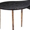 Homeroots Set of Two Black and Bronze Wood and Steel Free Form Coffee And End Table 572203 - alternate 8