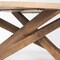 Homeroots 42" Natural Solid Wood Round Cross Legs Coffee Table 597141 - alternate 7