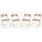 Leisuremod Lawrence Acrylic Folding Chair with Gold Metal Frame, Tangerine, 4PK LFG19OR4 - alternate 1