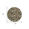 Homeroots 8' Black Gold And Ivory Round Abstract Washable Indoor Outdoor Area Rug 602547 - alternate 7