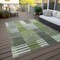 Homeroots 9' X 12' Green And Olive Green Striped Washable Indoor Outdoor Area Rug 581699 - alternate 8