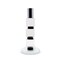 Homeroots 7" Silver Clear And Black Block And Cylinder Crystal Tabletop Taper Candlestick 590242 - alternate 6