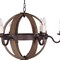 Homeroots Brown Sphere Wood Dimmable Chandelier 635746 - alternate 5