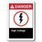 Signmission 10 in Height, Plastic, ANSI-710DS High Voltage 1, ANSI-710DS High Voltage 1 ANSI-710DS High Voltage 1 - alternate 6