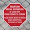 Signmission Maintain Social Distancing At Least, 10 inch X 10 inch, Aluminum Metal Signs, 2PK OC-A-2PACK-10-200 - alternate 4