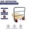 5Seconds Brand BOONE HeavyDuty hardwood Industrial Platform Cart 60inX30in, 3300lbs Capacity, 8ft red swivel wheel 555025 - alternate 7