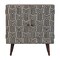 Homeroots 32in Brown Black and White Solid Wood And Inlaid Bone Textured Accent Cabinet With Two Doors 654263 - alternate 1
