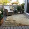 Homeroots 10' X 14' Linen Black And Copper Abstract Washable Indoor Outdoor Area Rug 605952 - alternate 8