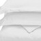 Homeroots White Queen Cotton Blend 300 Thread Count Washable Duvet Cover Set 528514 - alternate 7