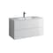 Homeroots 36" White Wood Freestanding Bathroom Vanity With White Sink And Two Drawers 627484 - alternate 1