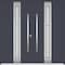 Vdomdoors Metal Double Doors Deux 1717 Gray Graphite Frosted Glass Entry Modern Painted (W72xH96) Right hand DEUX1717DEXD-GRE-W72xH96-RH-I - alternate 1