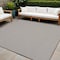 Homeroots 6' Ivory And Charcoal Square Geometric Indoor Outdoor Area Rug 552350 - alternate 7