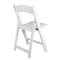Chivari White Resin Folding Chair, Supports 500 lbs CFRW2-CX-T - alternate 7