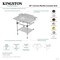 Kingston Brass 36-Inch Carrara Marble Console Sink with Acrylic Legs and Shelf, 8-Inch, 3-Hole LMS3630MASQB5 - alternate 2