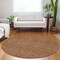 Homeroots 8' Orange And Ivory Round Geometric Washable Indoor Outdoor Area Rug 613574 - alternate 4
