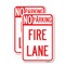 Signmission Delaware No Parking Fire Lane, 18'' X 24'' 2 Signs, Heavy Gauge Aluminum, 2PK A-1824-2PACK-24195 - alternate 1