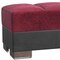 Homeroots 50" Burgundy Black Brown Microfiber Tufted Storage Ottoman 608877 - alternate 9
