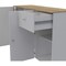 Homeroots White and Natural 54in Rolling Kitchen Island With Storage 477893 - alternate 5