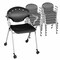 Regency Rico Classroom Training Mobile Stack Chair with Arms - Black, 11PK K306-BK-11PK - alternate 1