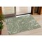 Homeroots 3' X 5' Artichoke Green And Ivory Geometric Washable Indoor Outdoor Area Rug 631359 - alternate 1