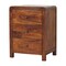 Homeroots 24" Brown Solid Wood Three Drawer Nightstand 651498 - alternate 16