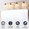 Jonathan Y Lydia 33.25" 4-Light Farmhouse Cottage Metal LED Vanity Light with Frosted Glass Shades, Brass Gold JYL7552B - alternate 6