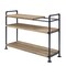 Homeroots Brown And Black Metal Three Tier Etagere Bookcase 486319 - alternate 1