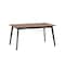 Homeroots 59" Walnut and Black Wood Dining Table 631302 - alternate 7