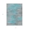 Homeroots 10' X 14' Teal Blue Charcoal And Gray Abstract Washable Indoor Outdoor Area Rug 587187 - alternate 7
