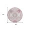 Homeroots 8' Pink Blush And Gray Round Medallion Washable Indoor Outdoor Area Rug 589634 - alternate 6