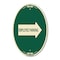 Signmission Employee Parking With Right Arrow, 12 Inch X 18 Inch Architectural Oval, Heavy Gauge Aluminum A-OV-G-1218-24398 - alternate 1