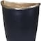 Homeroots 8" Black And Gold Cast Aluminum Oval Table Vase 568853 - alternate 5
