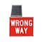 Stop-Lite LED Solar Wrong Way Sign 30x24 (ENG) SS-R5-1a-3024ER - alternate 1