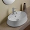 Whitehaus Collection Britannia Oval Above Mount Basin with Single Faucet Hole Drill B-SH05 - alternate 3
