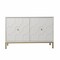 Homeroots 40in White Carved Geometric Sideboard with Two Doors 401700 - alternate 1